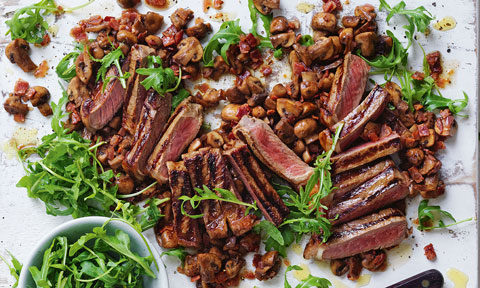 Spread of steak and herbs